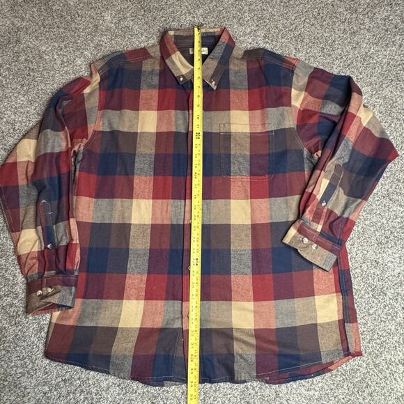 Cabela's HOBBS CREEK Plaid Flannel Shirt Autumn Check Long Sleeve Men Size XL - Picture 3 of 12